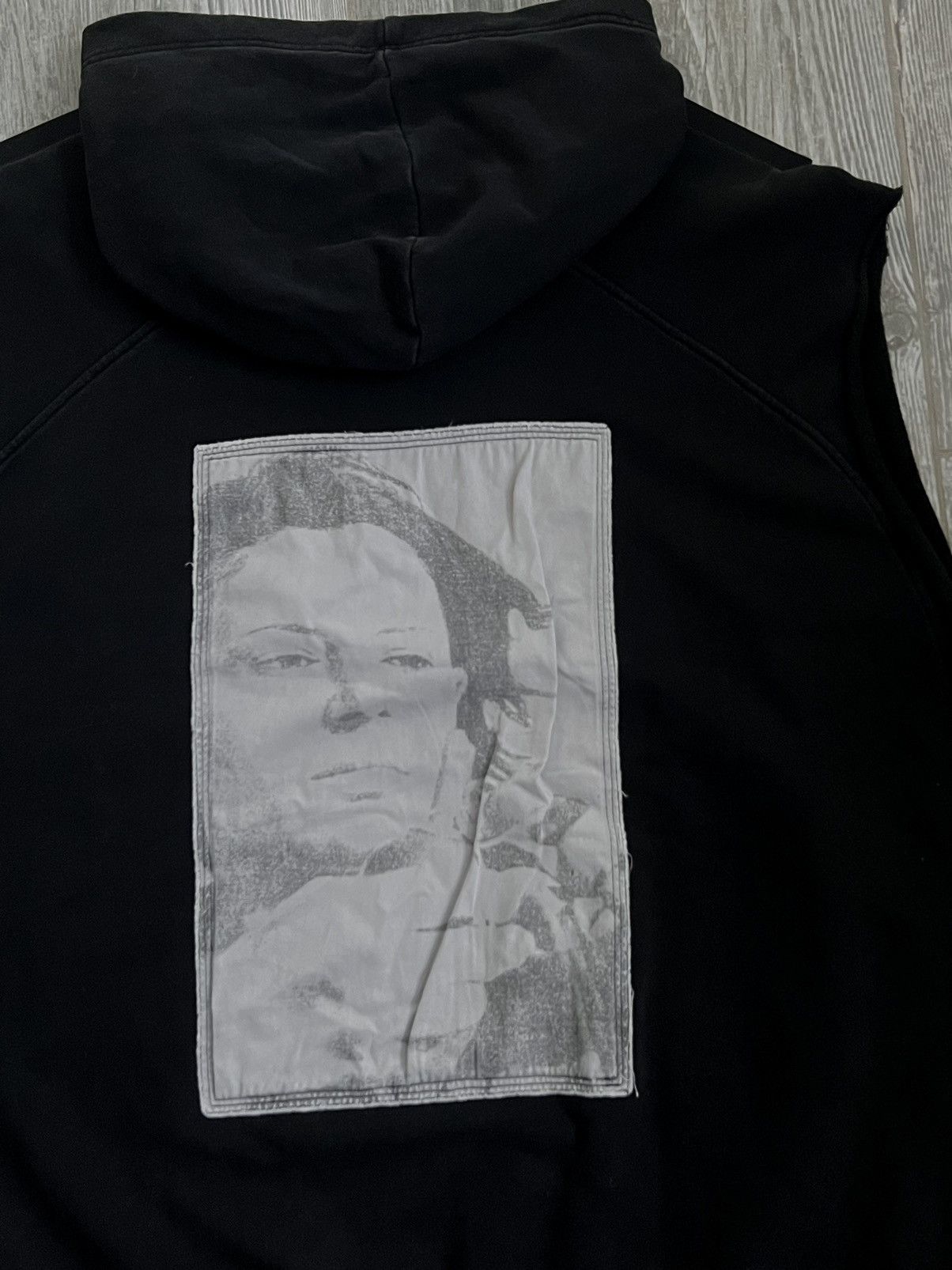 Raf Simons SS2002 Raf Simons Terror Kollaps Black Sleeveless OS Hoodie Size US XL / EU 56 / 4 - 6 Thumbnail