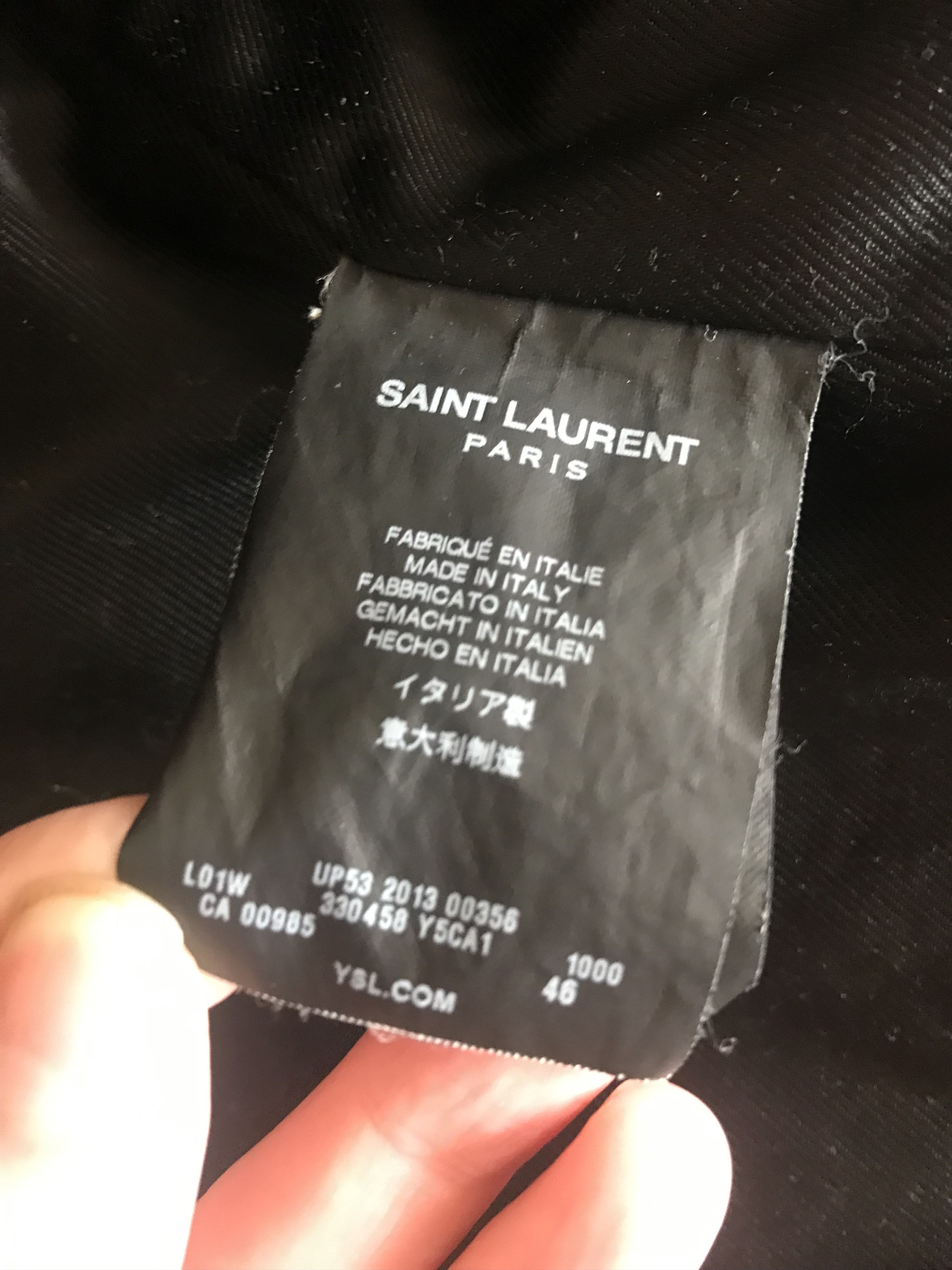 Hedi Slimane × Saint Laurent Paris 2013 Saint Laurent x Hedi slimane L01 leather jacket Size US S / EU 44-46 / 1 - 8 Thumbnail
