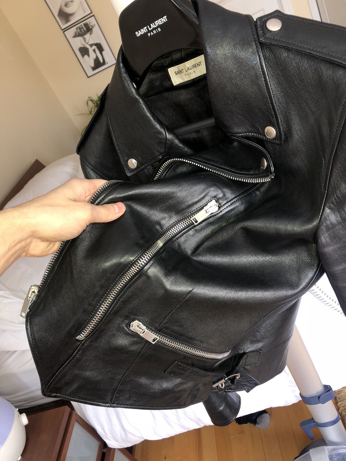 Hedi Slimane × Saint Laurent Paris Saint Laurent Leather Jacket 2013 collection Size US M / EU 48-50 / 2 - 7 Thumbnail
