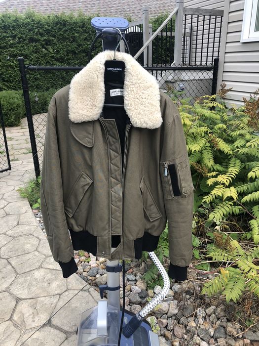 Saint laurent outlet shearling bomber