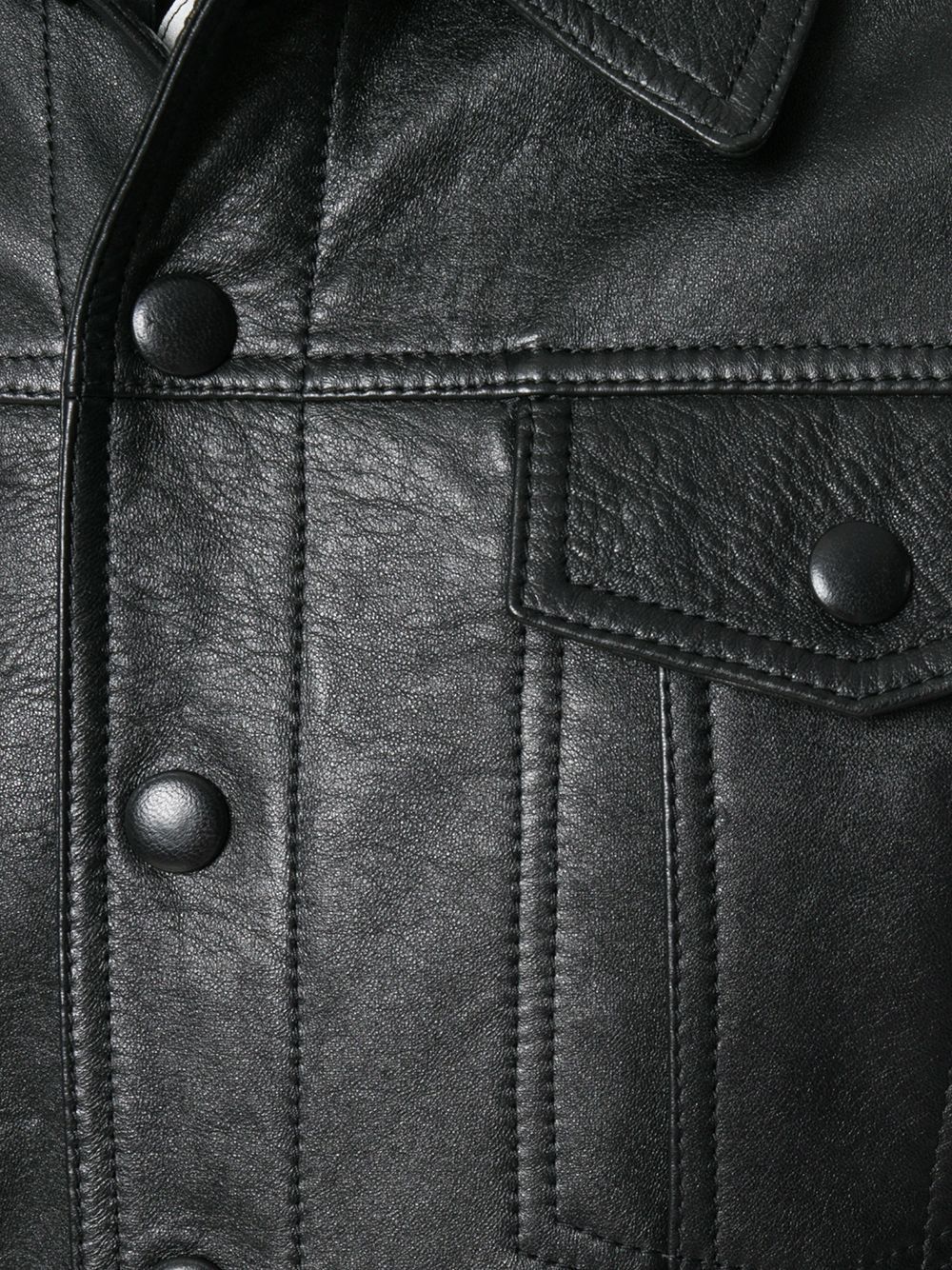 Saint Laurent Paris Saint Laurent Leather Trucker Jacket size Small Size US S / EU 44-46 / 1 - 18 Thumbnail