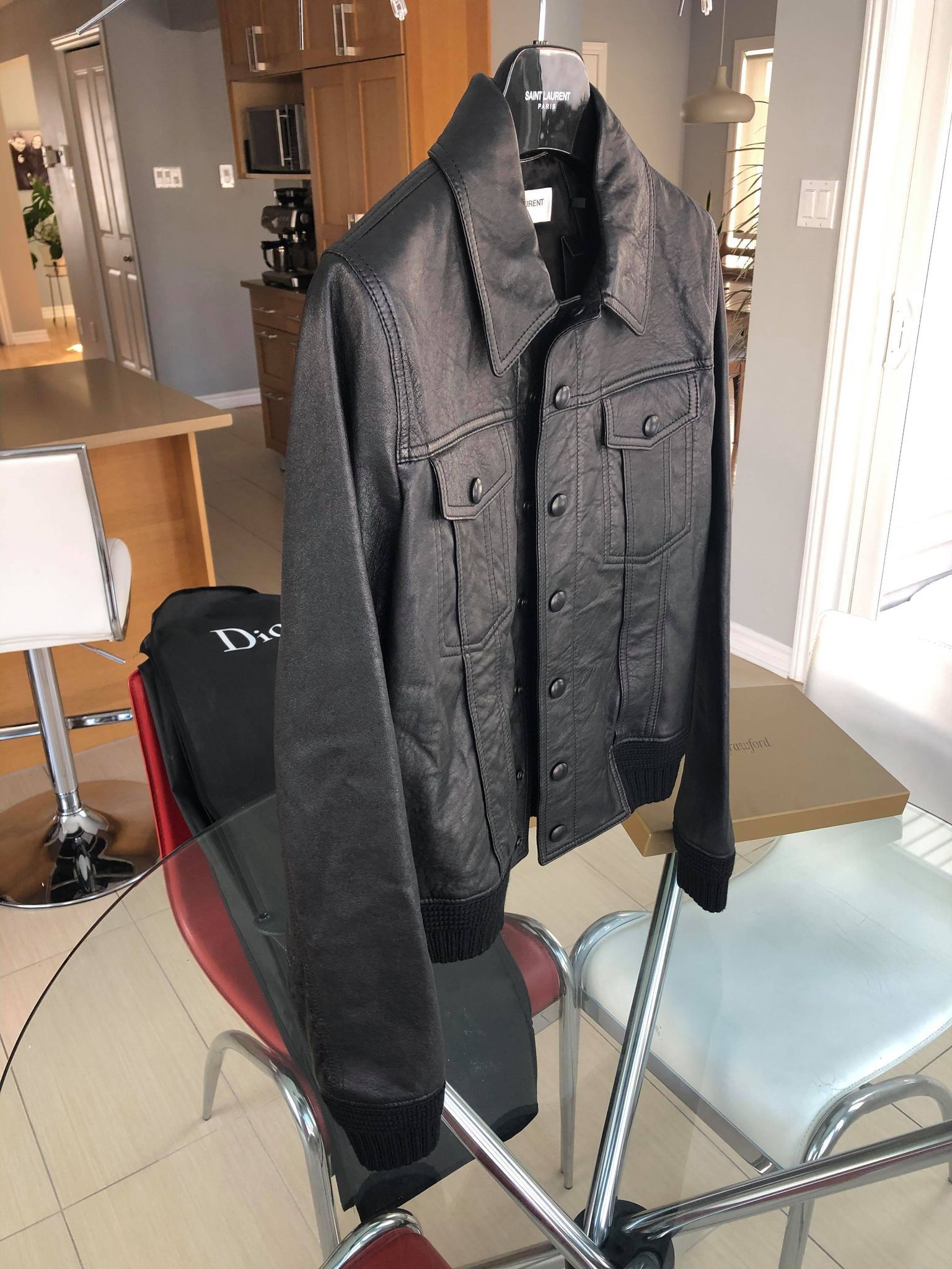 Saint Laurent Paris Saint Laurent Leather Trucker Jacket size Small Size US S / EU 44-46 / 1 - 5 Thumbnail