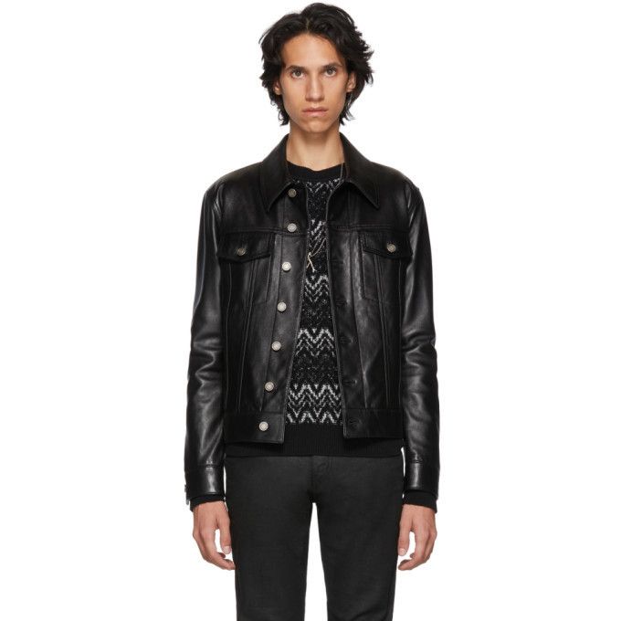 Saint Laurent Paris Saint Laurent Leather Trucker Jacket size Small Size US S / EU 44-46 / 1 - 19 Thumbnail