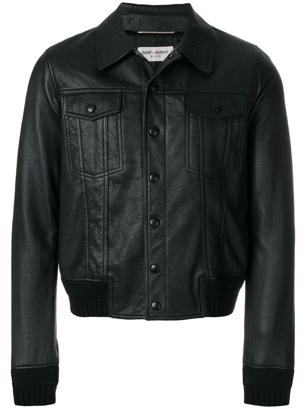 Saint Laurent Paris Saint Laurent Leather Trucker Jacket size Small Size US S / EU 44-46 / 1 - 14 Thumbnail