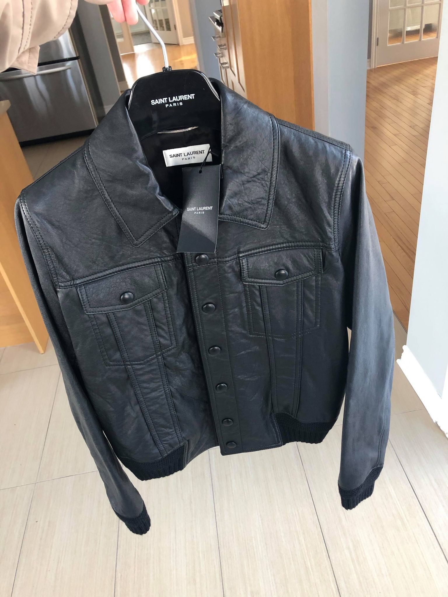 Saint Laurent Paris Saint Laurent Leather Trucker Jacket size Small Size US S / EU 44-46 / 1 - 11 Thumbnail