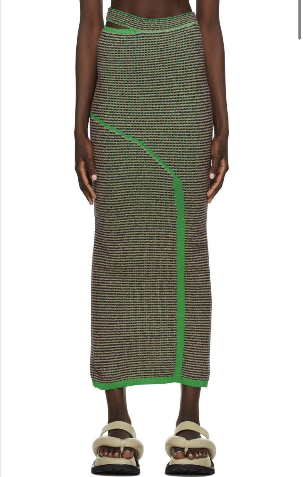 Eckhaus Latta SzL Pixel Knit Mid Length Skirt Size L / US 10 / IT 46 - 1 Thumbnail