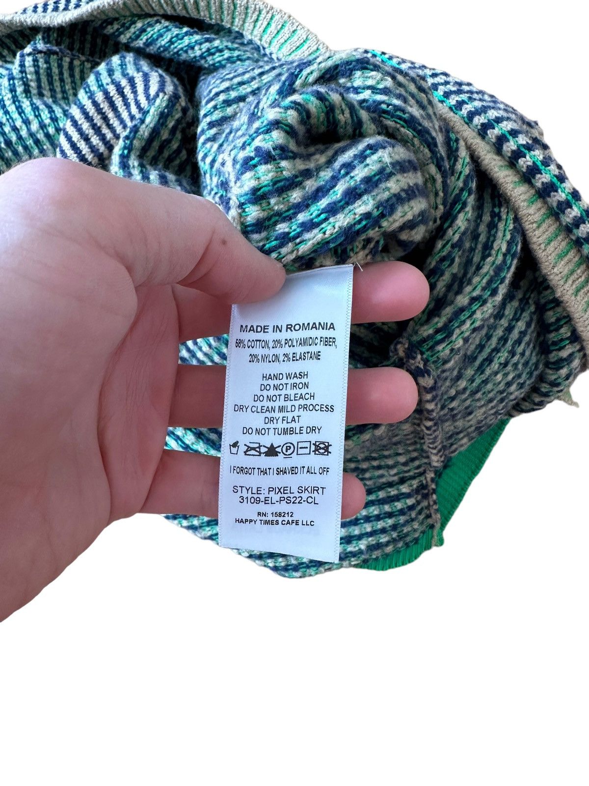 Eckhaus Latta SzL Pixel Knit Mid Length Skirt Size L / US 10 / IT 46 - 10 Thumbnail