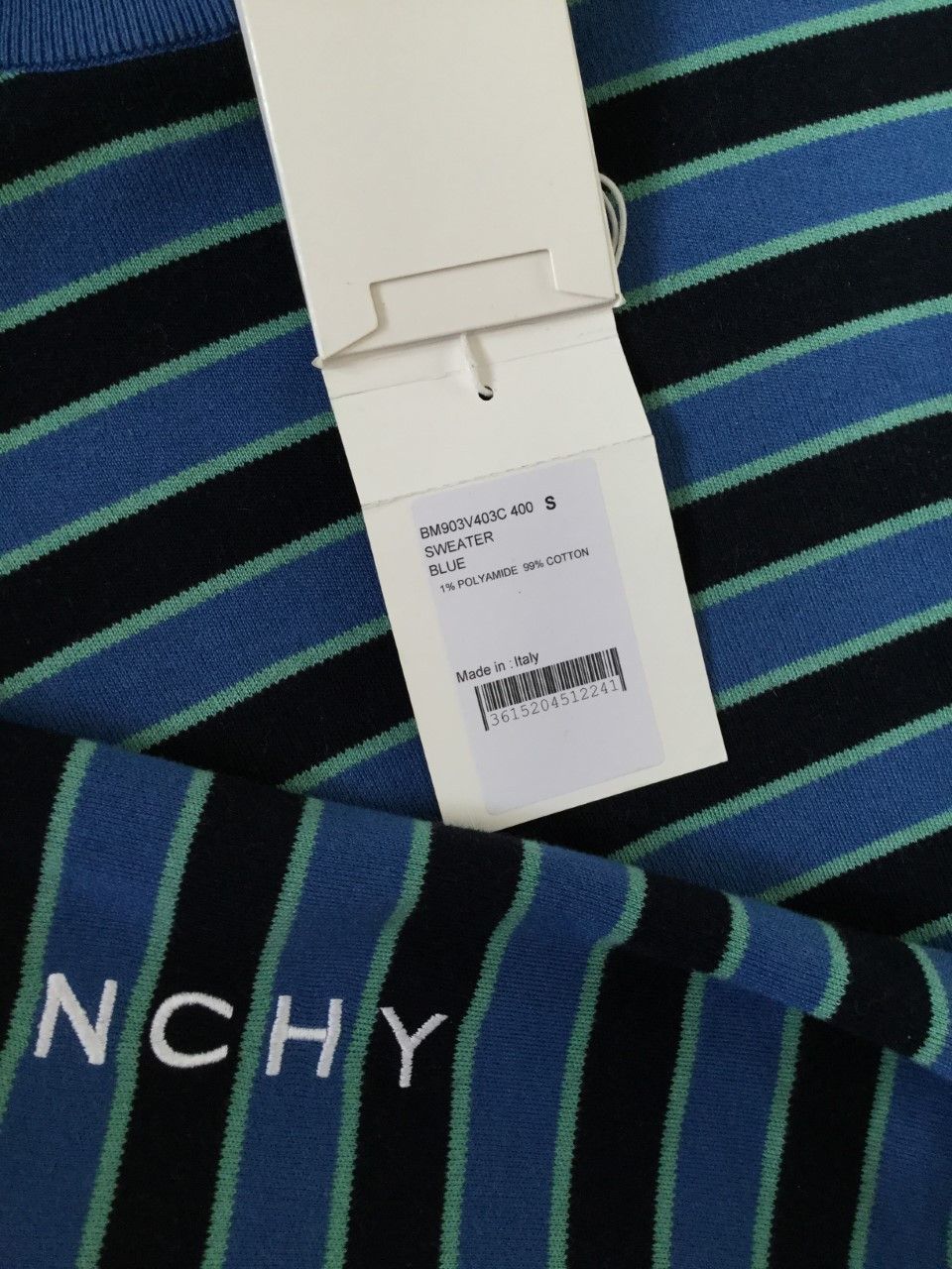 Givenchy Givenchy logo striped sweater size small Size US S / EU 44-46 / 1 - 9 Thumbnail