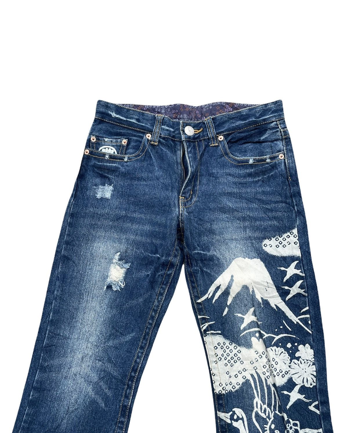 If Six Was Nine Japanesse Traditional Custom Distressed Denim Size US 30 / EU 46 - 4 Thumbnail