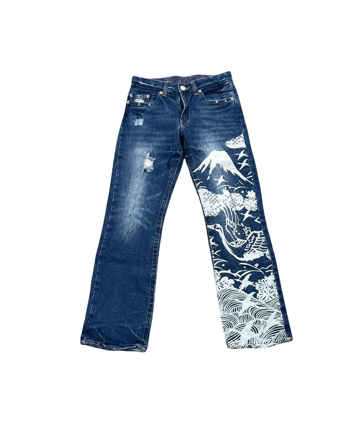 If Six Was Nine Japanesse Traditional Custom Distressed Denim Size US 30 / EU 46 - 1 Thumbnail