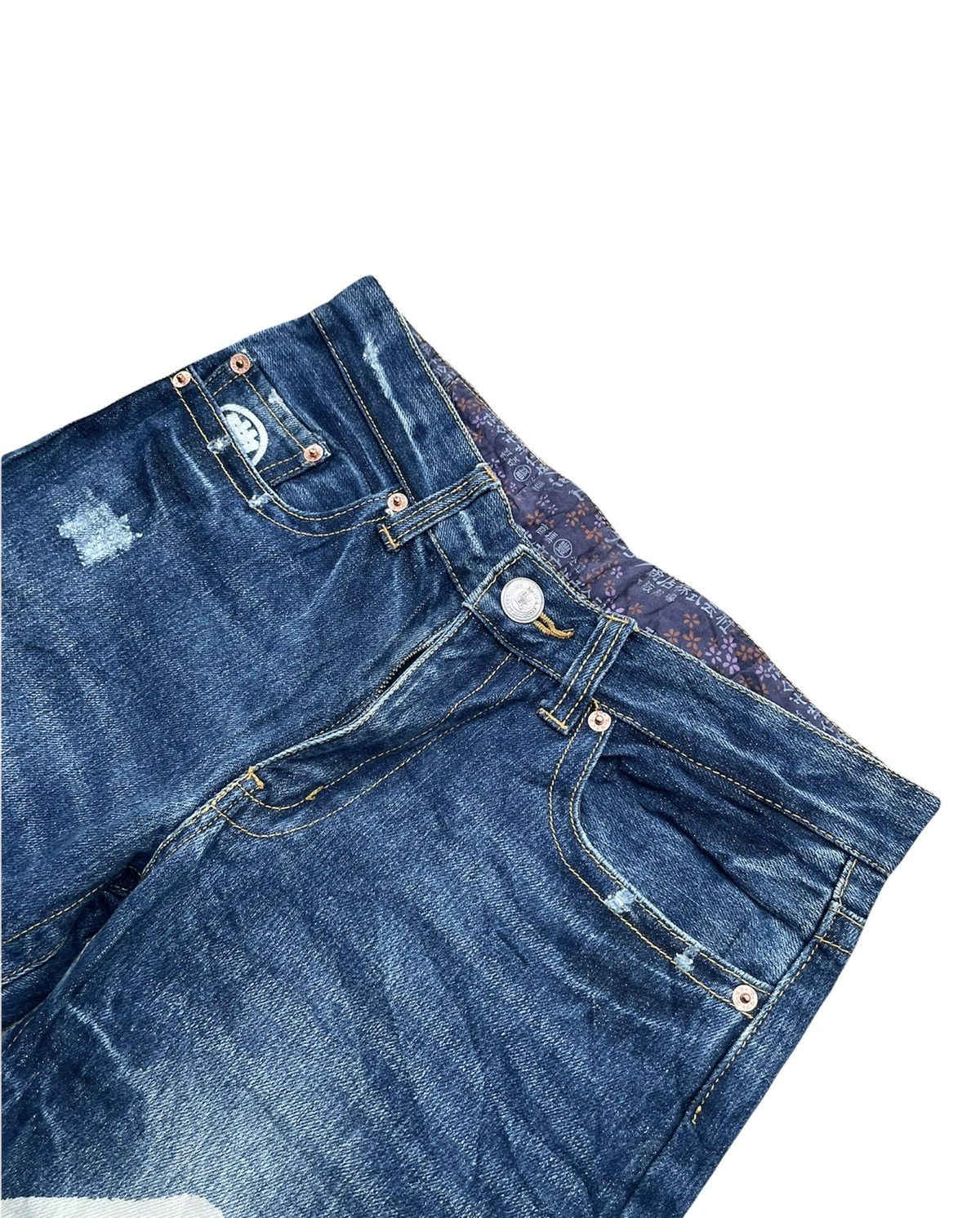 If Six Was Nine Japanesse Traditional Custom Distressed Denim Size US 30 / EU 46 - 5 Thumbnail