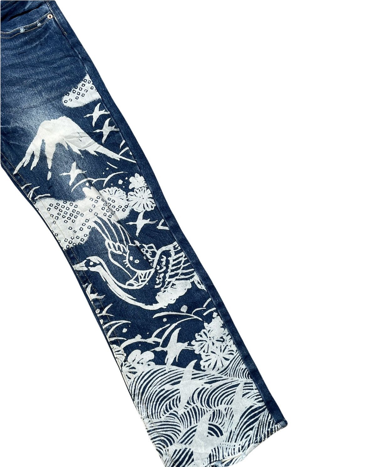 If Six Was Nine Japanesse Traditional Custom Distressed Denim Size US 30 / EU 46 - 3 Thumbnail