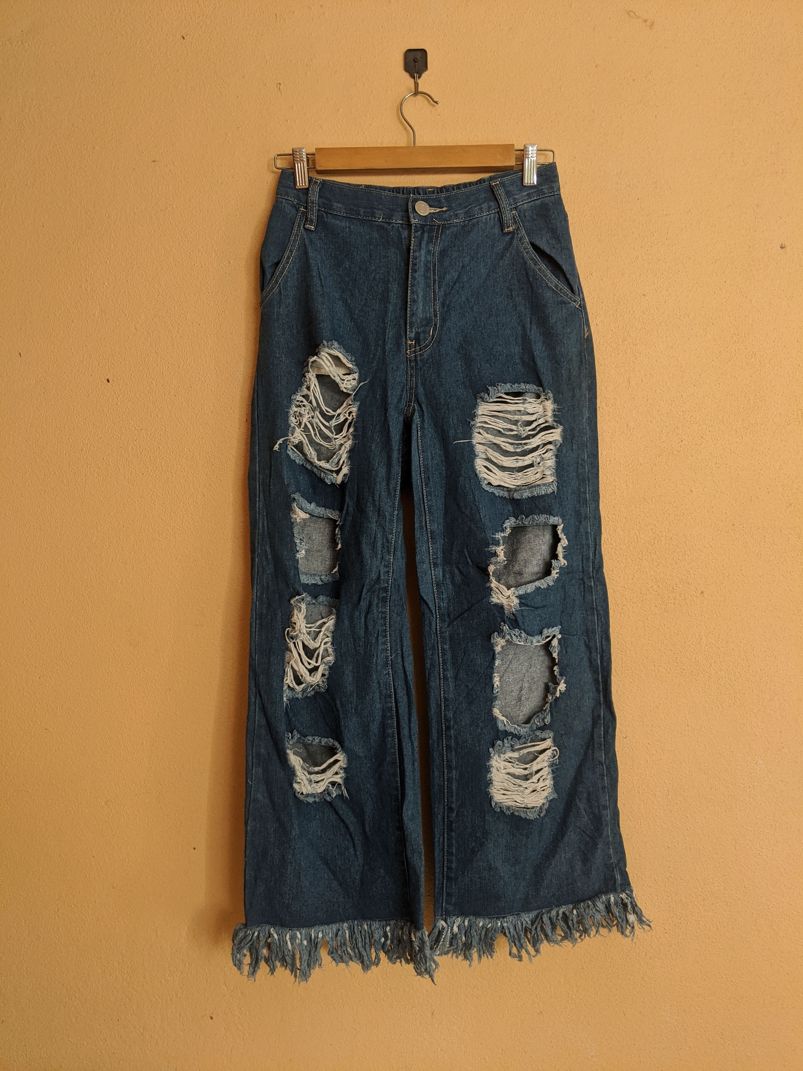 Japanese Brand New Classic men distressed denim by streetstyle Size US 30 / EU 46 - 1 Thumbnail