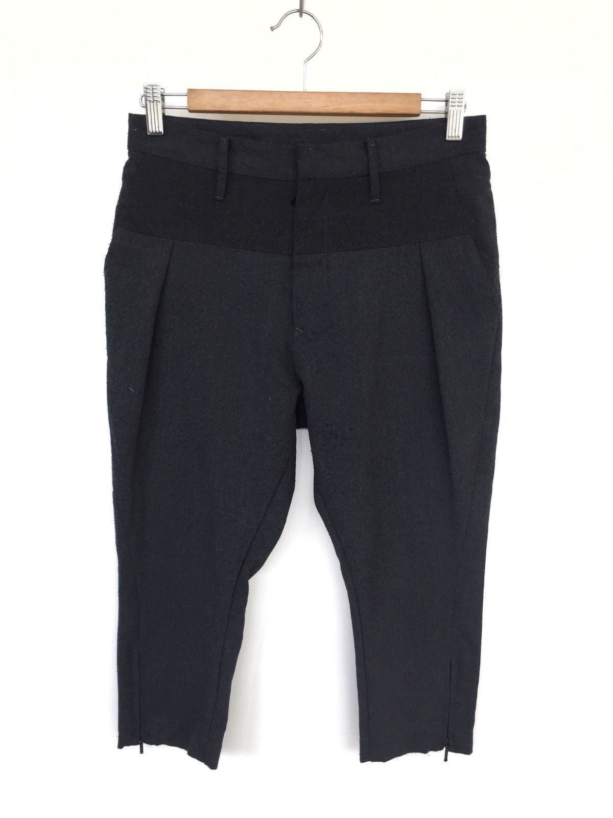 Japanese Brand 🇯🇵 Made Poly Rayon 🎈Leg Zip Sarouel Crop Pants Size US 29 - 1 Thumbnail