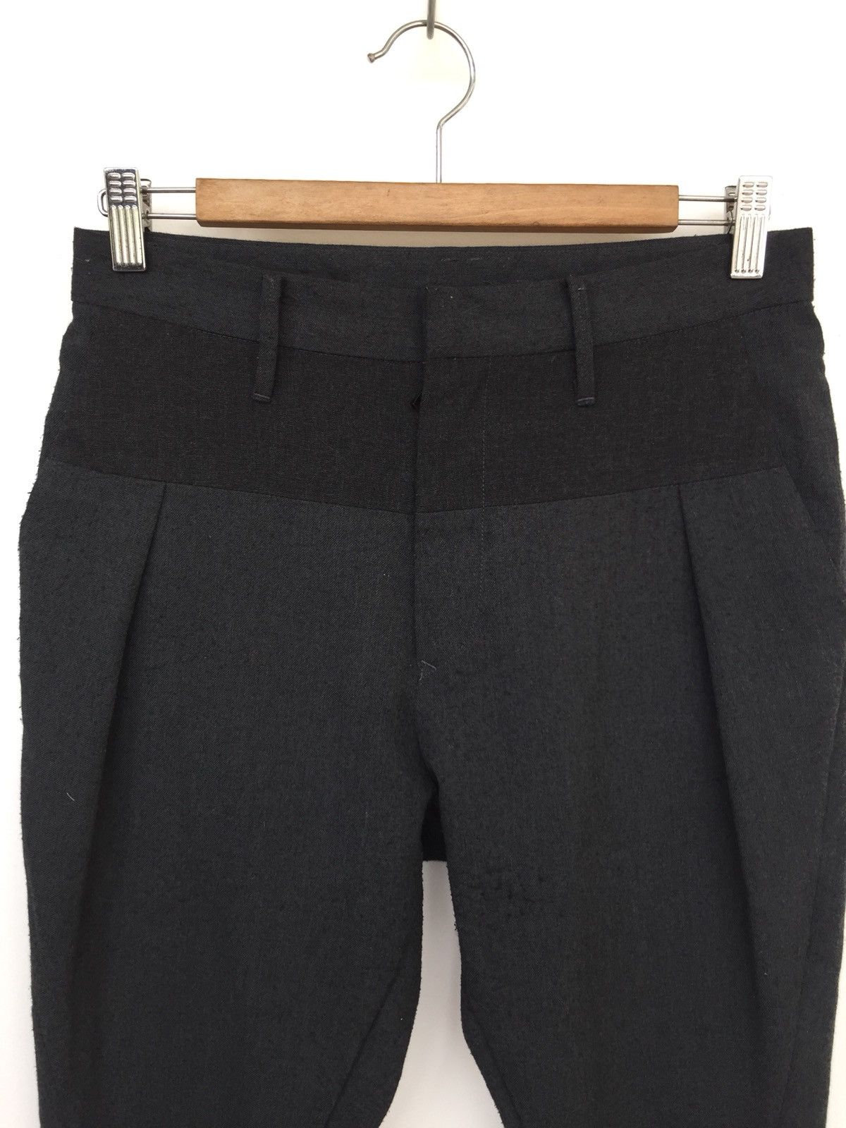Japanese Brand 🇯🇵 Made Poly Rayon 🎈Leg Zip Sarouel Crop Pants Size US 29 - 2 Thumbnail