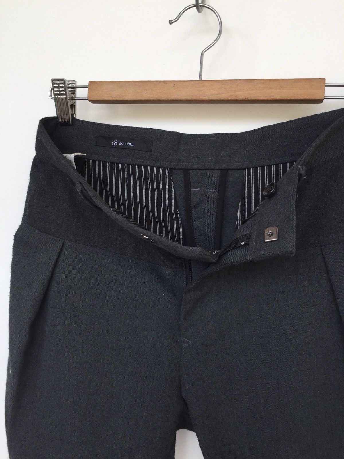 Japanese Brand 🇯🇵 Made Poly Rayon 🎈Leg Zip Sarouel Crop Pants Size US 29 - 7 Thumbnail