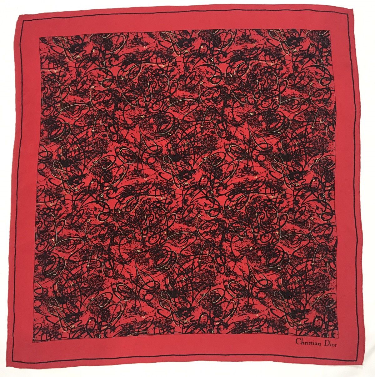 Christian Dior Monsieur × Other × Vintage CHRISTIAN DIOR SWIRL PATTERN SCARF / NECKERCHIEF Size ONE SIZE - 3 Thumbnail