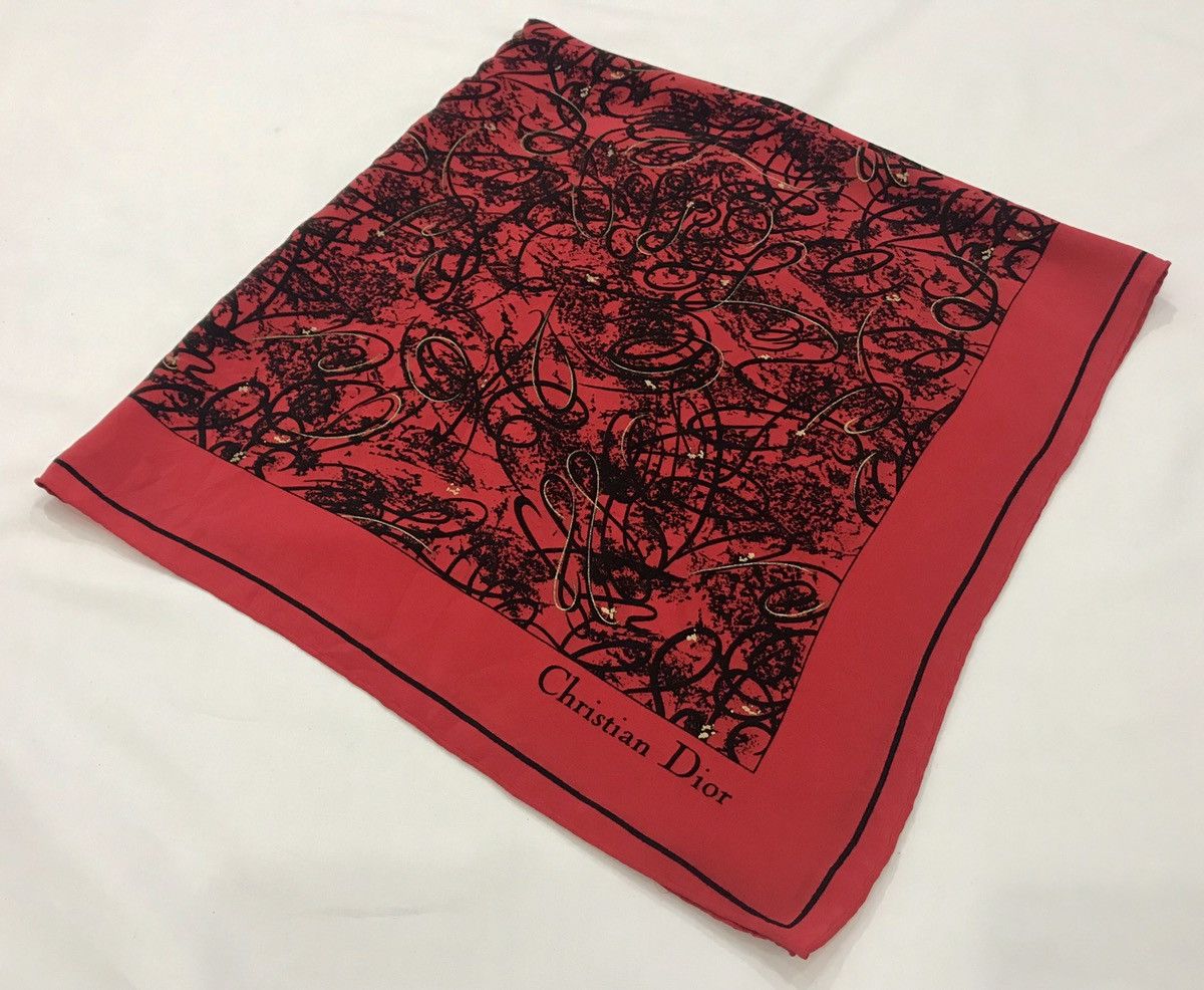 Christian Dior Monsieur × Other × Vintage CHRISTIAN DIOR SWIRL PATTERN SCARF / NECKERCHIEF Size ONE SIZE - 2 Thumbnail