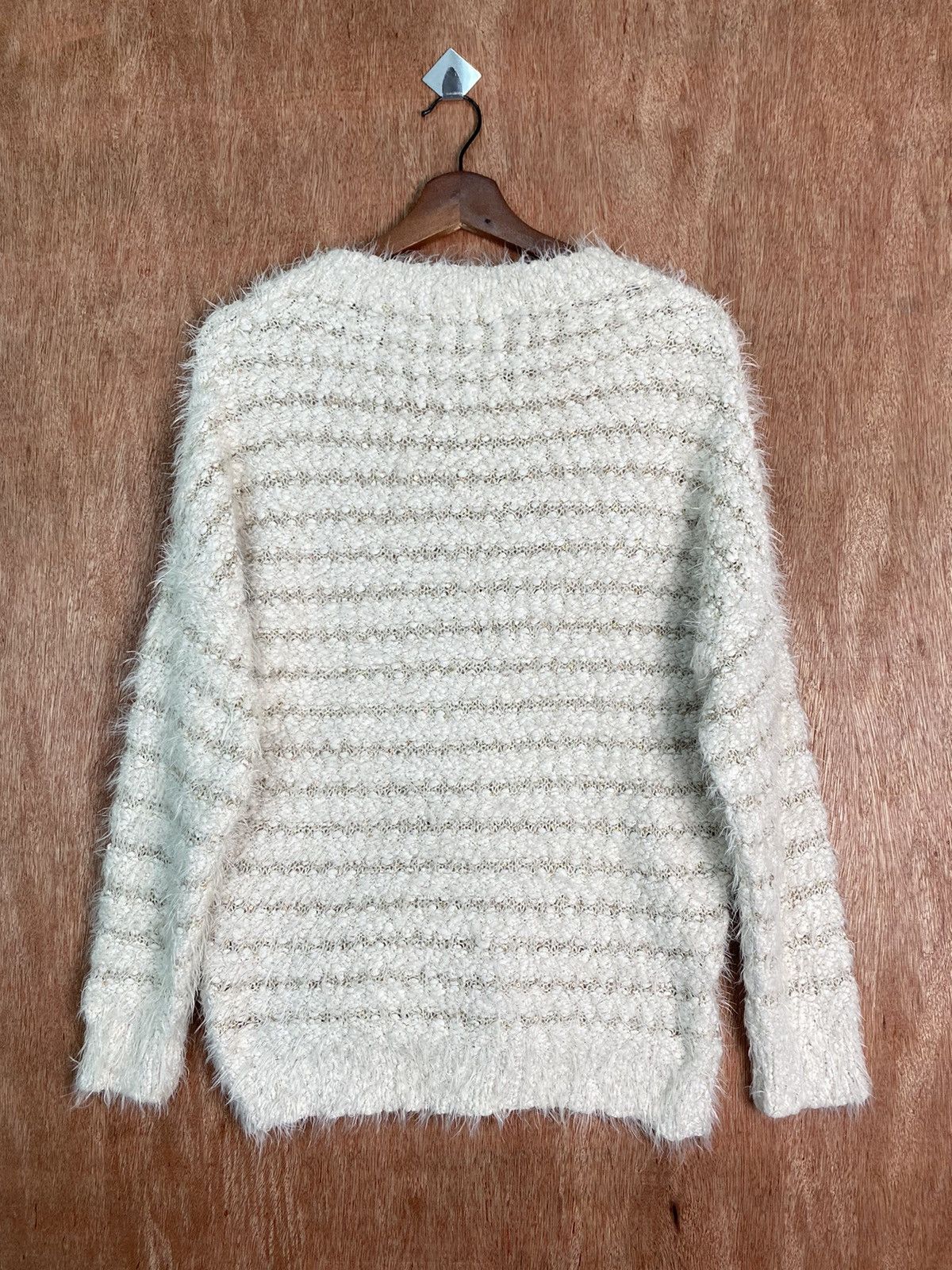 Japanese Brand × Solid and Striped DLS Beauty by Interplanet Mohair shaggy Knit Sweaters #BB586 Size US M / EU 48-50 / 2 - 5 Thumbnail