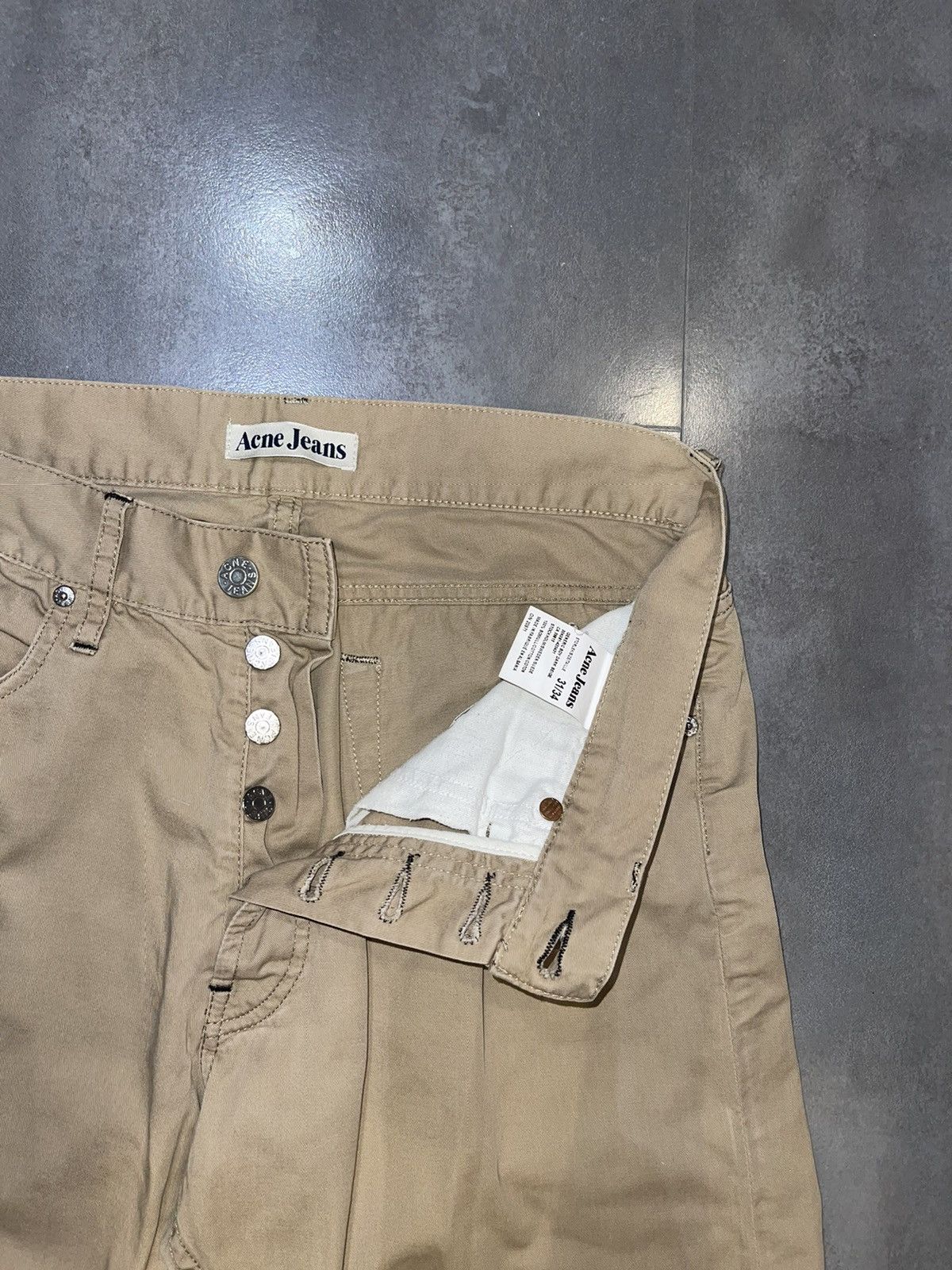 Acne Studios Acne Studios Generic Boy Dark Beige Chino Pants Size US 31 - 10 Thumbnail