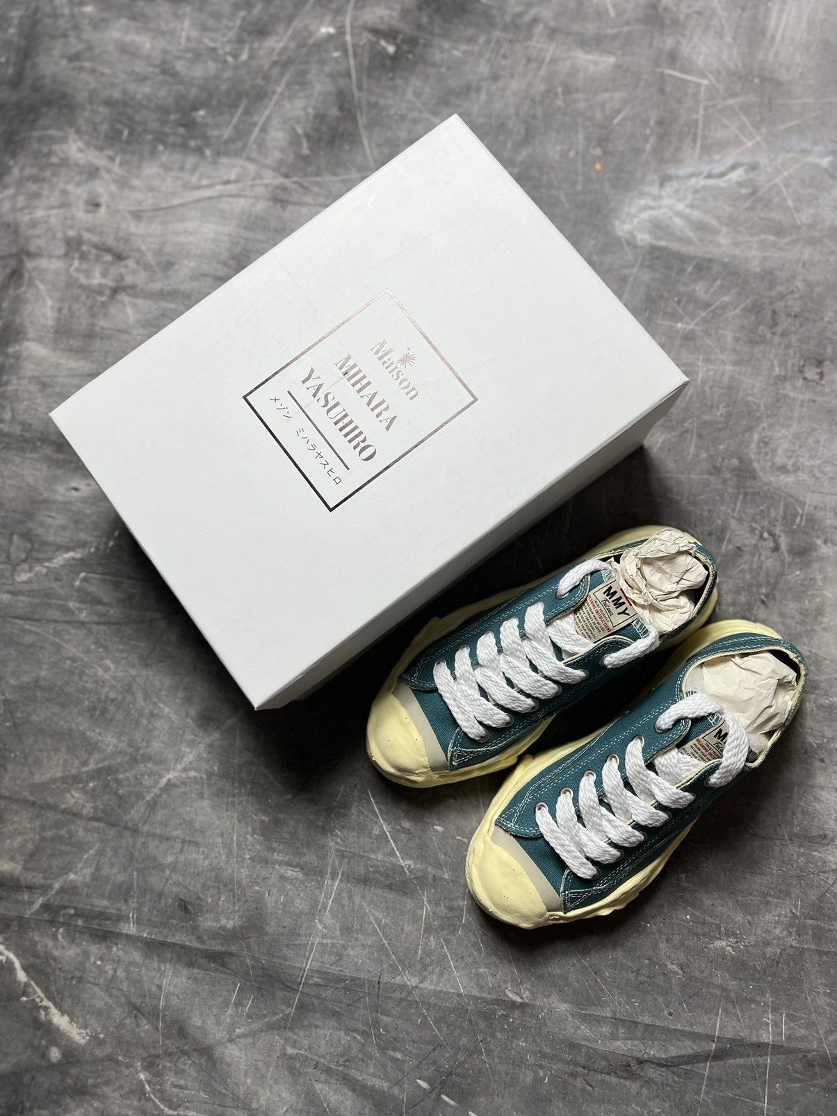 Miharayasuhiro Maison Mihara Yasuhiro Canvas Aged OG Sole Cap Shoes