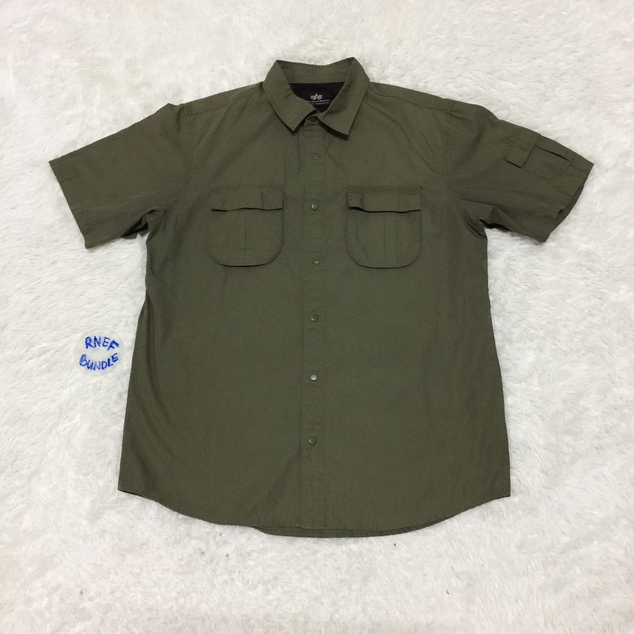 Alpha Industries Vintage Alpha Industries Button Up Shirt Size US L / EU 52-54 / 3 - 1 Thumbnail