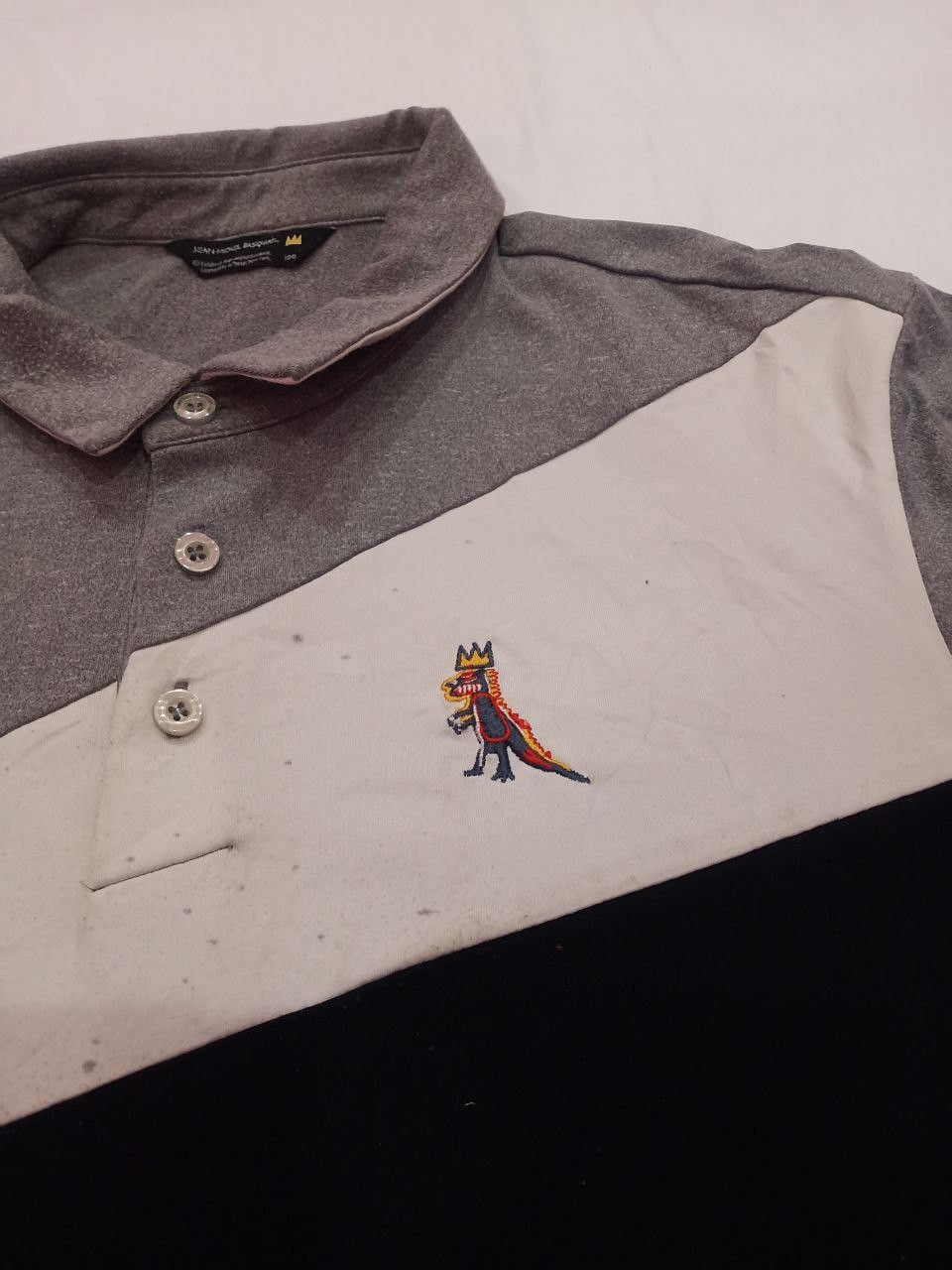 Designer × Jean-Michel Basquiat Jean Michel Basquiat Polo Tee Long Sleeve Size US L / EU 52-54 / 3 - 4 Thumbnail