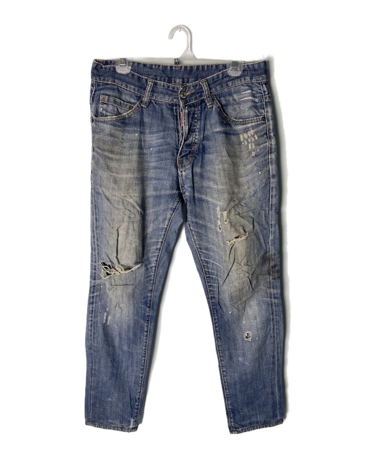 Dsquared2 Dsquared2 Distressed Denim Pant Size US 31 - 1 Thumbnail