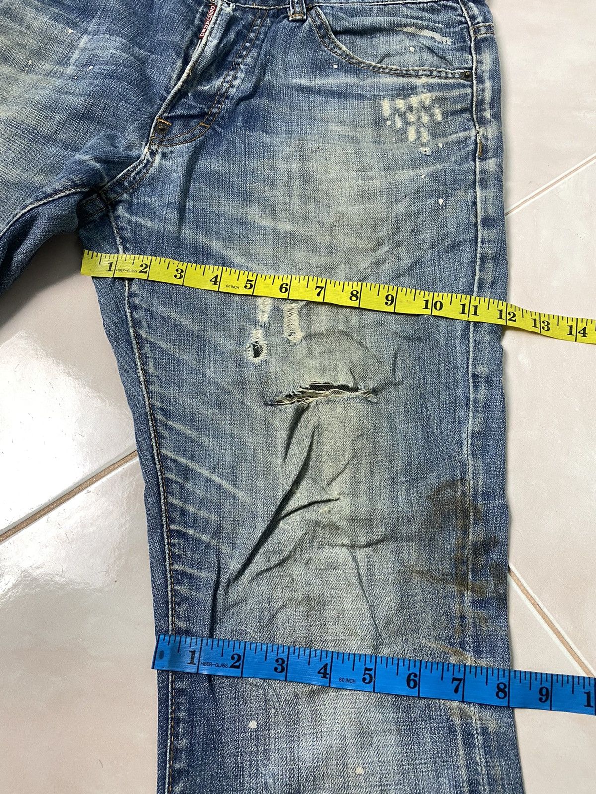 Dsquared2 Dsquared2 Distressed Denim Pant Size US 31 - 20 Thumbnail