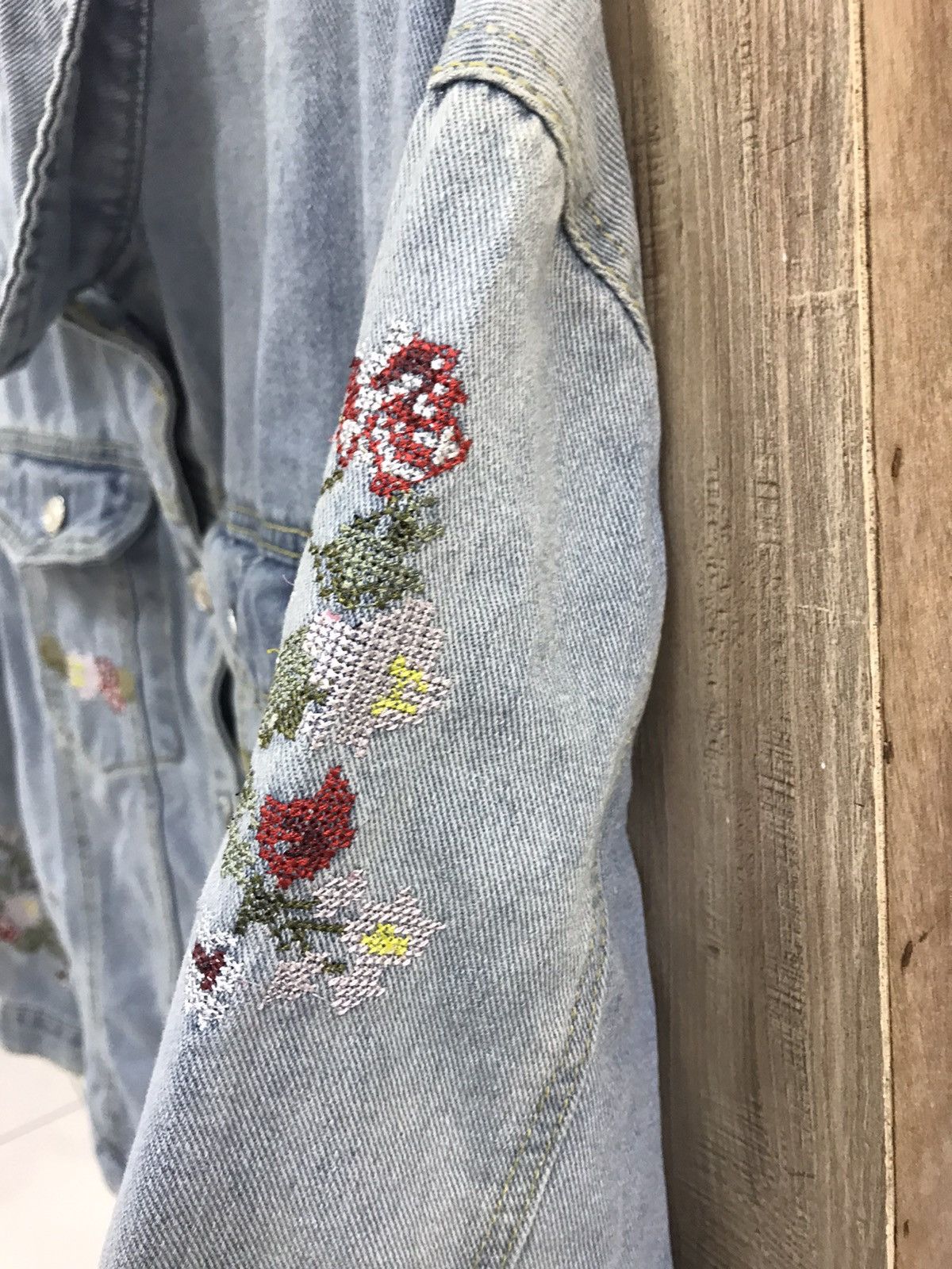Vintage Unbranded Nice Design Denim Jacket Size M / US 6-8 / IT 42-44 - 6 Thumbnail