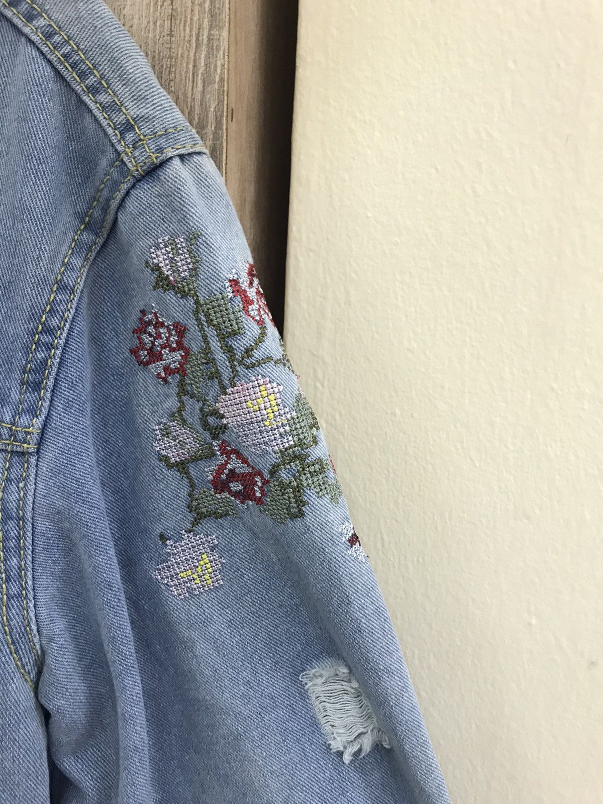 Vintage Unbranded Nice Design Denim Jacket Size M / US 6-8 / IT 42-44 - 5 Thumbnail
