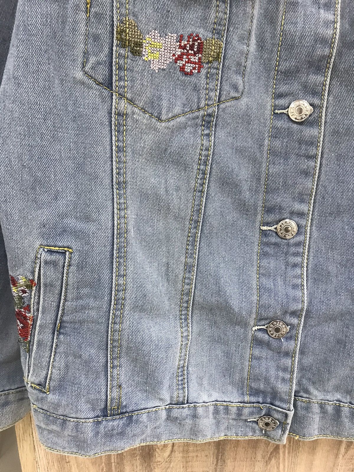 Vintage Unbranded Nice Design Denim Jacket Size M / US 6-8 / IT 42-44 - 9 Thumbnail