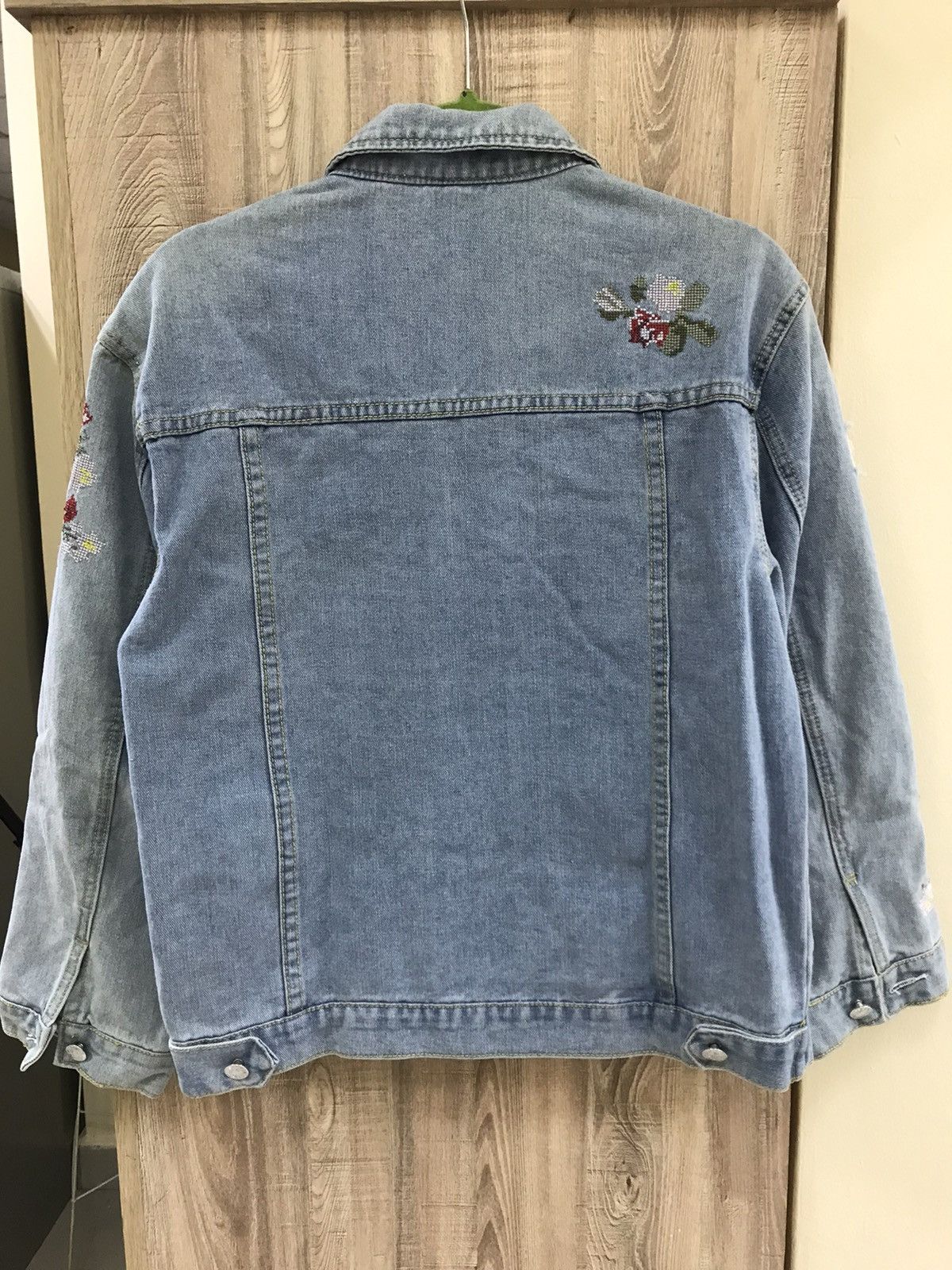Vintage Unbranded Nice Design Denim Jacket Size M / US 6-8 / IT 42-44 - 2 Thumbnail