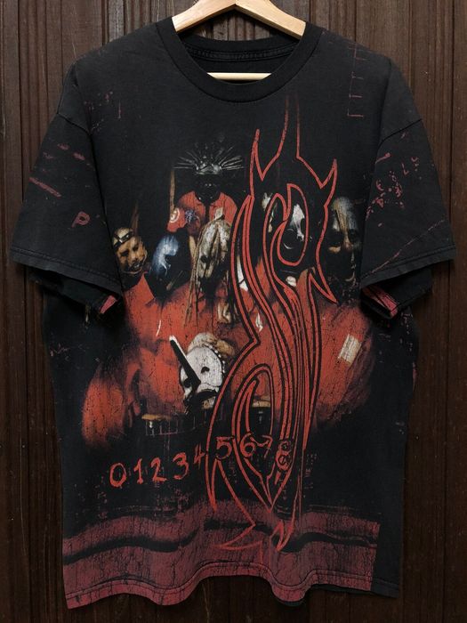 Heavy Slipknot Rare Metal Vintage | Vintage Fullprint Tee Band Grailed Shirt