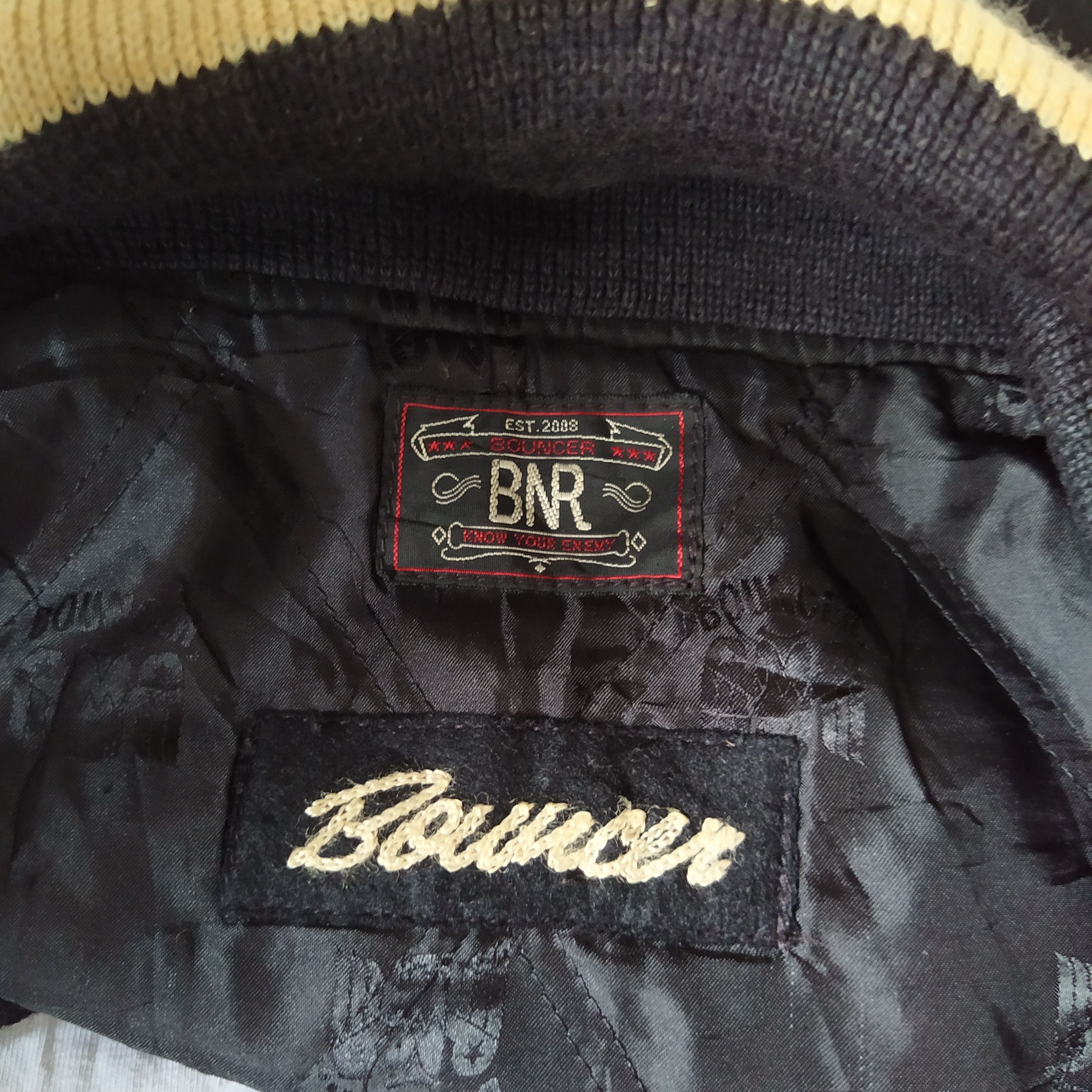 Japanese Brand BOUNCER JAPAN COWHIDE VARSITY JACKET like RRL (D451) Size US L / EU 52-54 / 3 - 6 Thumbnail