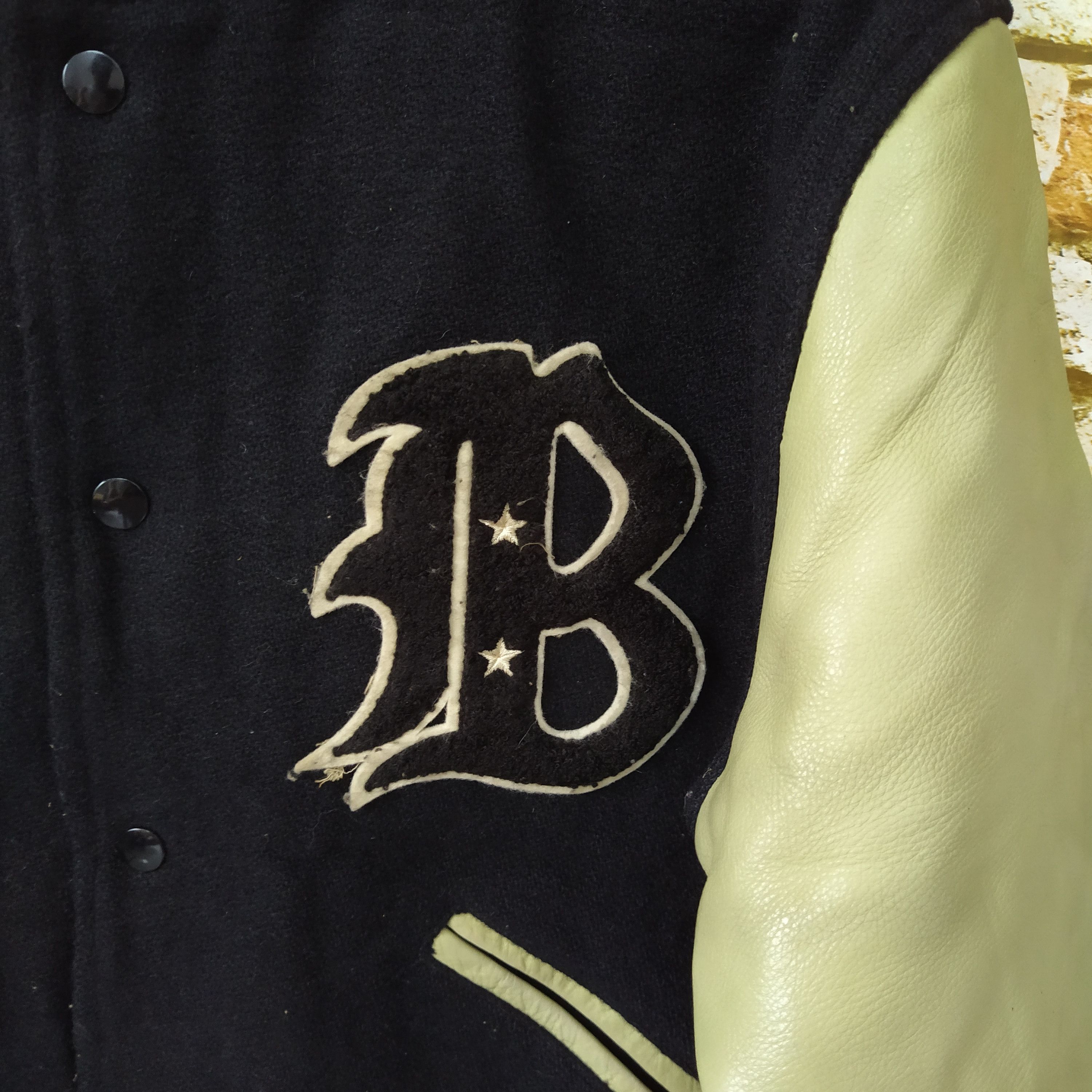 Japanese Brand BOUNCER JAPAN COWHIDE VARSITY JACKET like RRL (D451) Size US L / EU 52-54 / 3 - 2 Thumbnail