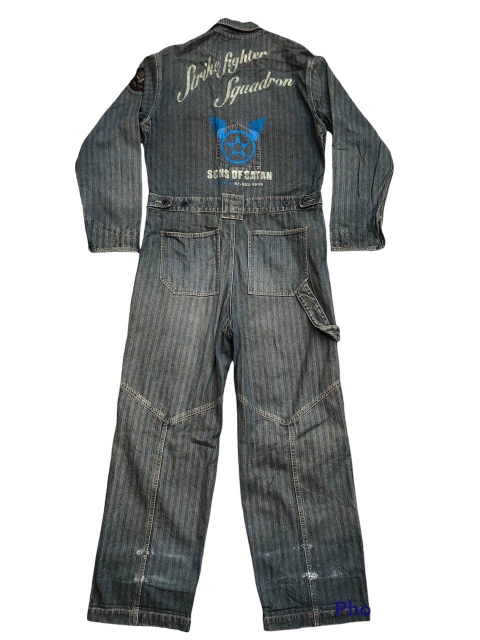 PPFM PPFM STRIKE FIGHTER SQUADRON SON OF SATAN STRIPED OVERALL Size US 36 / EU 52 - 1 Thumbnail
