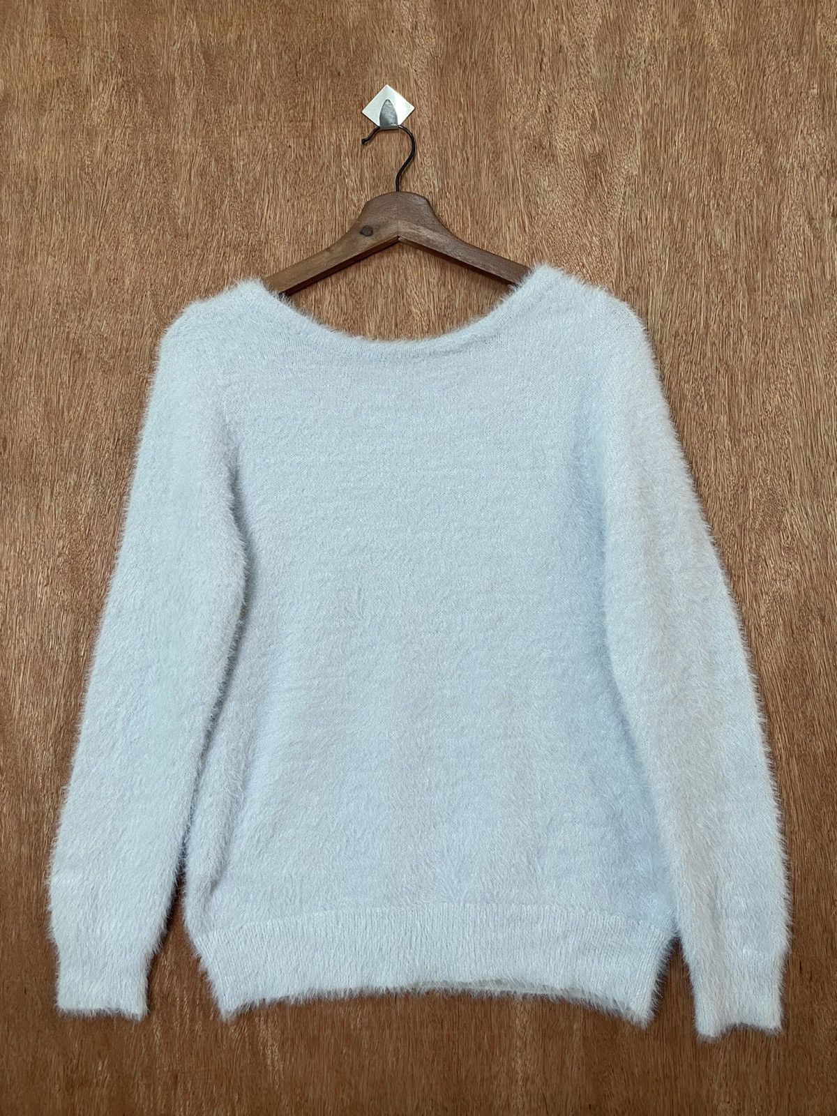 Japanese Brand × Vintage Image Light Blue Mohair Knit Sweaters #B558 Size M / US 6-8 / IT 42-44 - 5 Thumbnail