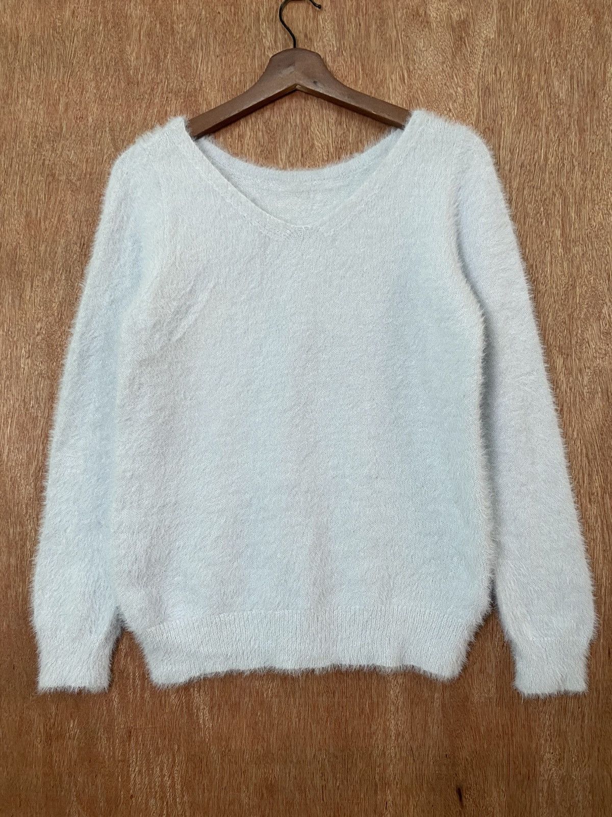 Japanese Brand × Vintage Image Light Blue Mohair Knit Sweaters #B558 Size M / US 6-8 / IT 42-44 - 1 Thumbnail
