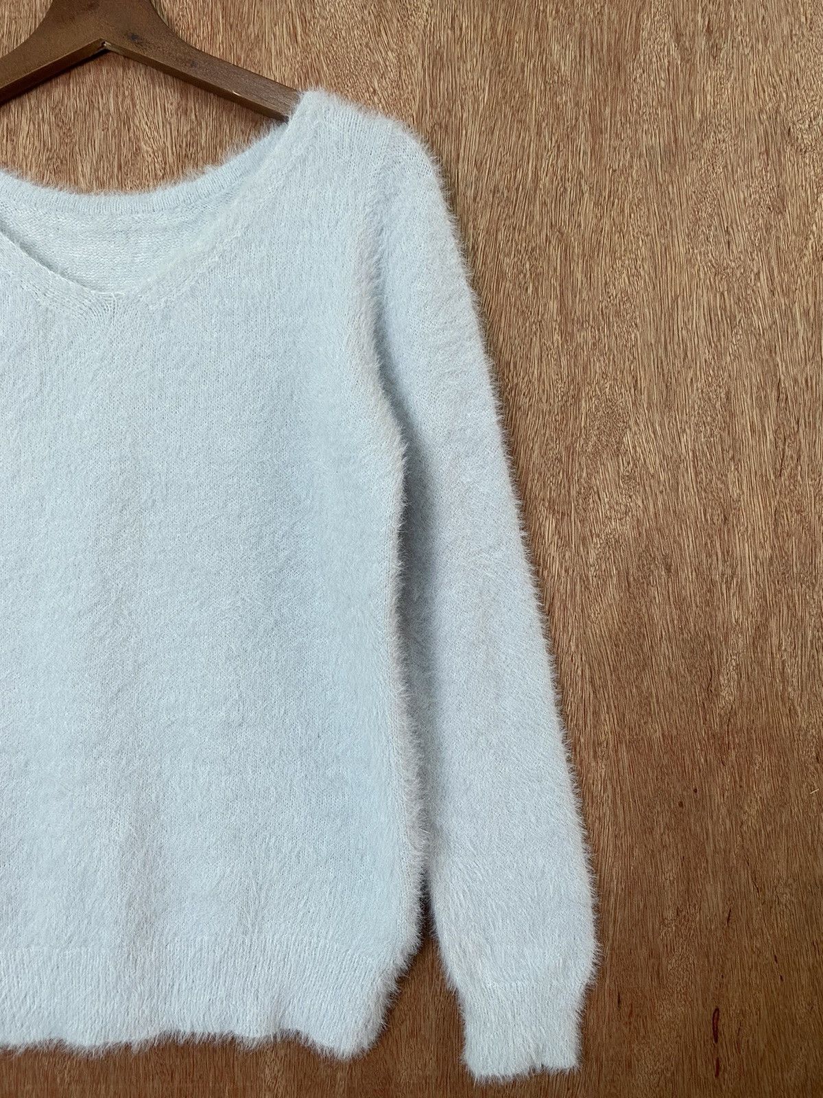 Japanese Brand × Vintage Image Light Blue Mohair Knit Sweaters #B558 Size M / US 6-8 / IT 42-44 - 3 Thumbnail