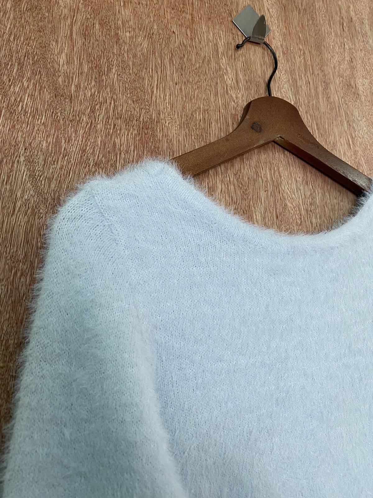 Japanese Brand × Vintage Image Light Blue Mohair Knit Sweaters #B558 Size M / US 6-8 / IT 42-44 - 4 Thumbnail