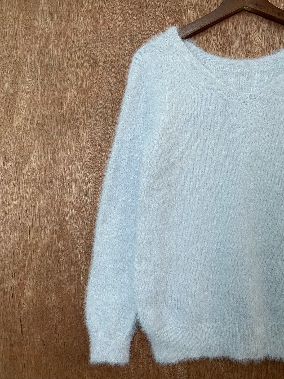 Japanese Brand × Vintage Image Light Blue Mohair Knit Sweaters #B558 Size M / US 6-8 / IT 42-44 - 2 Thumbnail