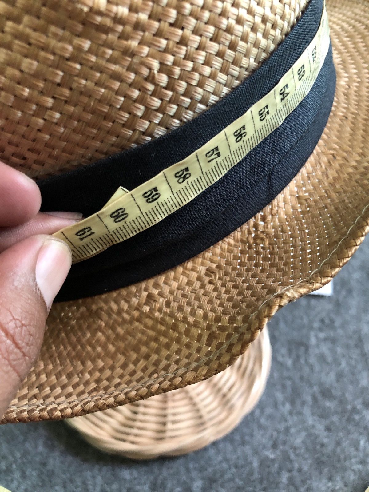 Balenciaga × Vintage 🔥Rare Colector Item🔥Balenciaga Fedora Hat Straw Hat Size ONE SIZE - 10 Thumbnail