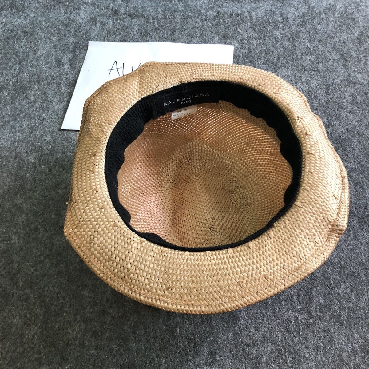Balenciaga × Vintage 🔥Rare Colector Item🔥Balenciaga Fedora Hat Straw Hat Size ONE SIZE - 6 Thumbnail
