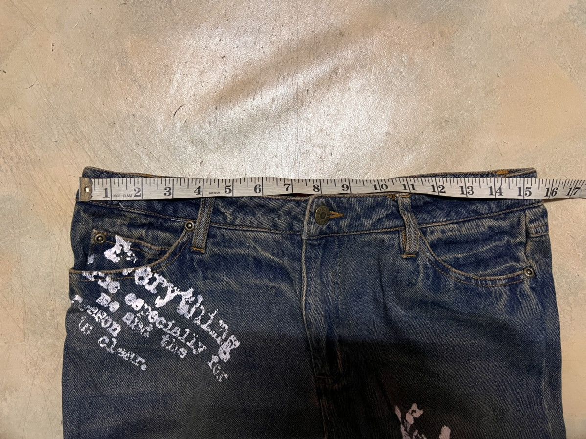 Japanese Brand Vintage Sky Bomber distressed denim jeans Size US 33 - 14 Thumbnail