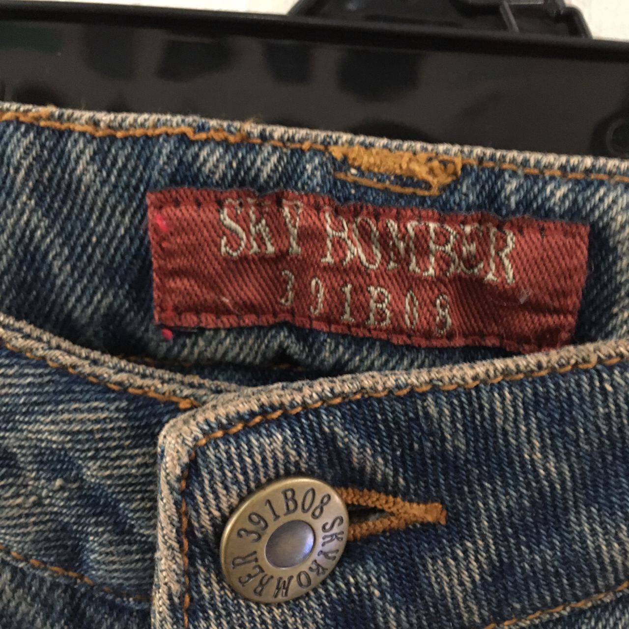 Japanese Brand Vintage Sky Bomber distressed denim jeans Size US 33 - 7 Thumbnail