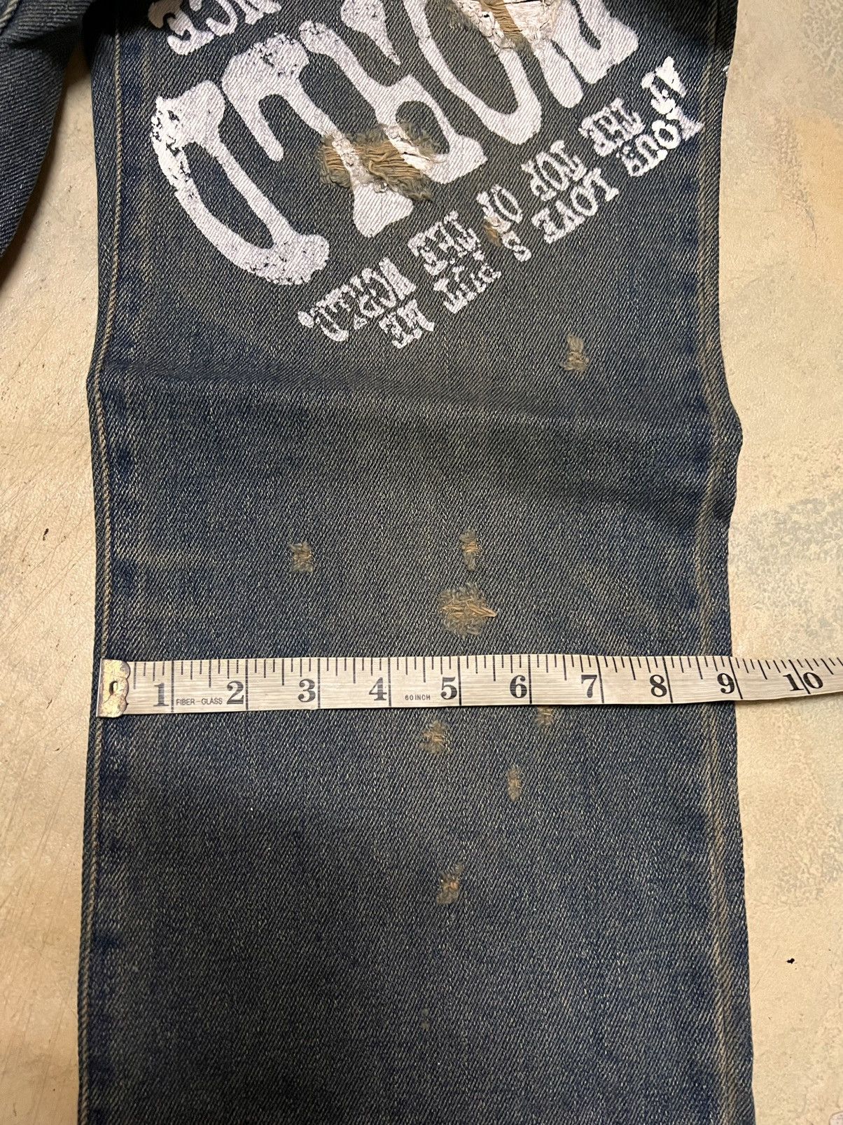 Japanese Brand Vintage Sky Bomber distressed denim jeans Size US 33 - 17 Thumbnail