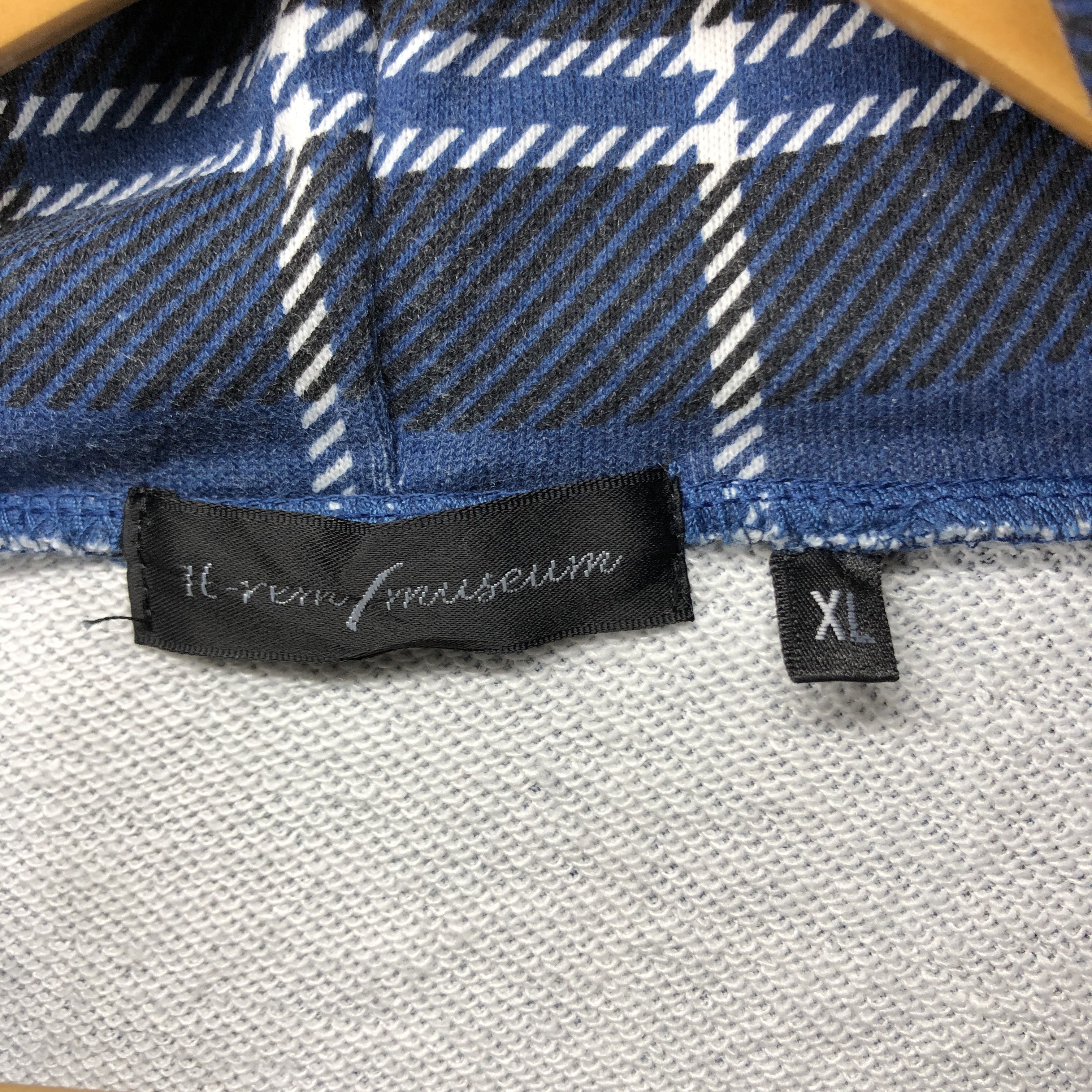 Japanese Brand H REM MUSEUM Checked Hoodie Pullover #2679-76 Size US XL / EU 56 / 4 - 5 Thumbnail