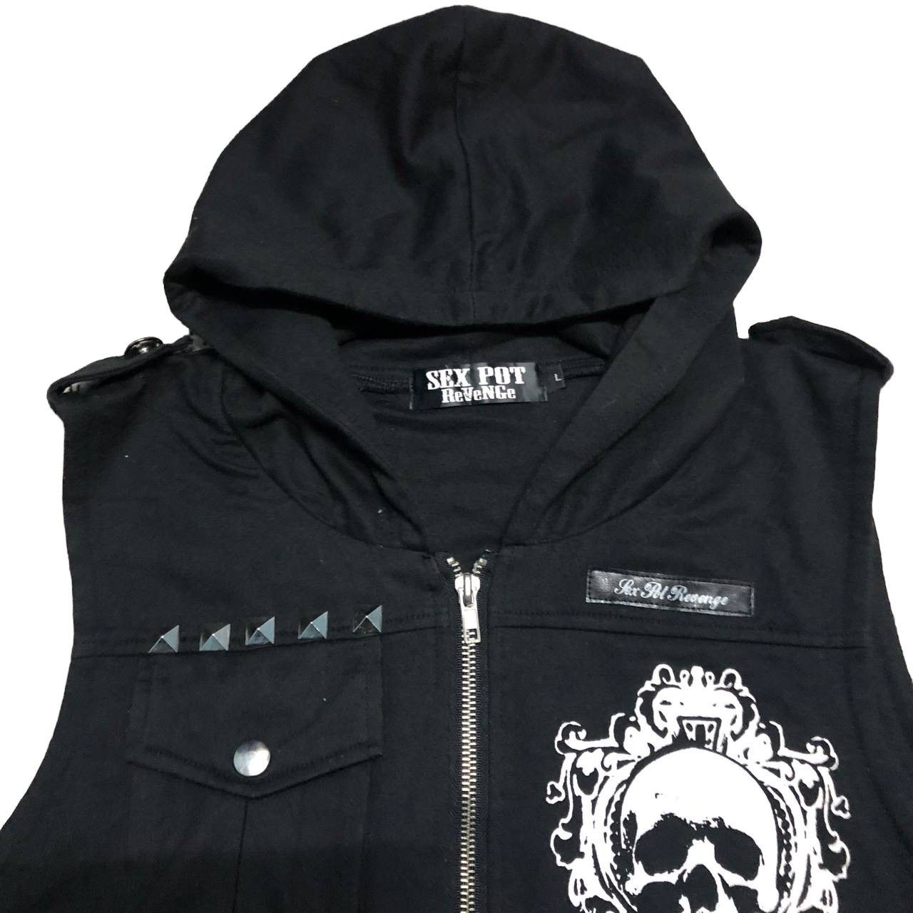 Japanese Brand × Seditionaries SEX POT REVENGE SKULLS SLEEVELESS PUNK HOODIE Size US M / EU 48-50 / 2 - 6 Thumbnail