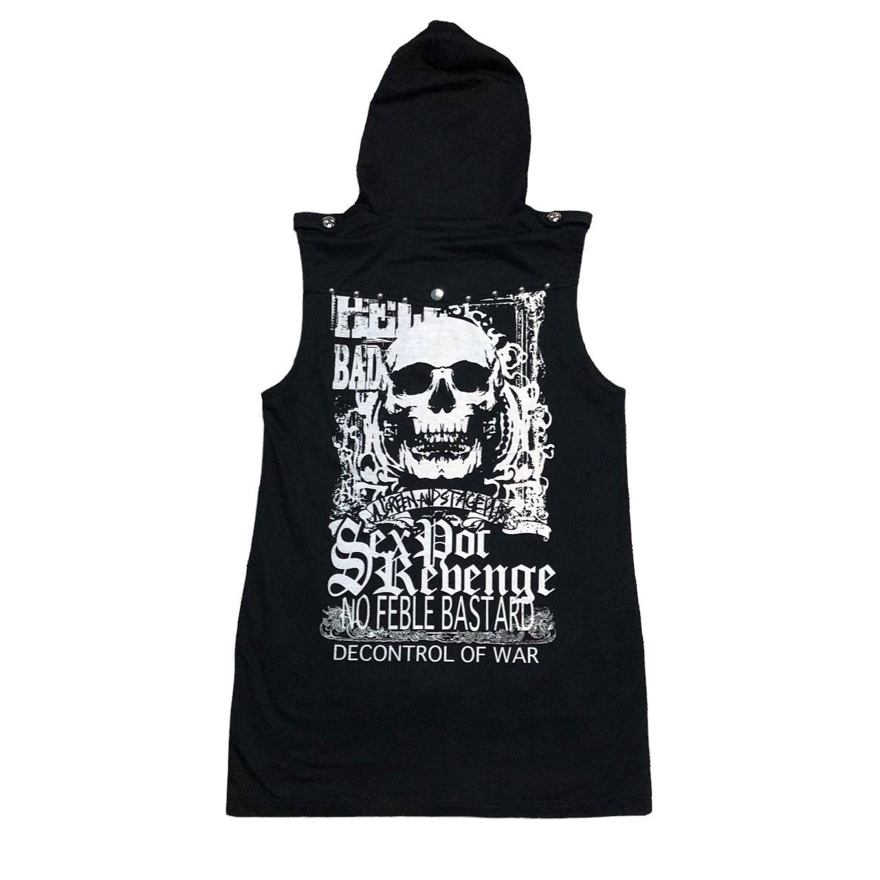 Japanese Brand × Seditionaries SEX POT REVENGE SKULLS SLEEVELESS PUNK HOODIE Size US M / EU 48-50 / 2 - 1 Thumbnail